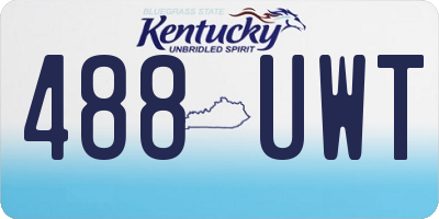 KY license plate 488UWT