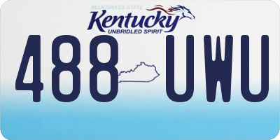 KY license plate 488UWU