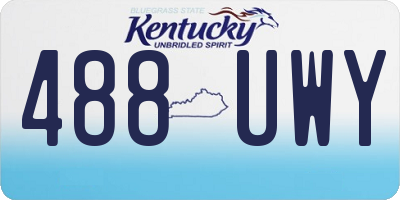 KY license plate 488UWY