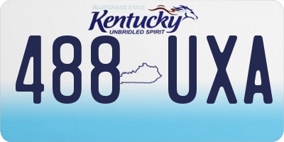 KY license plate 488UXA