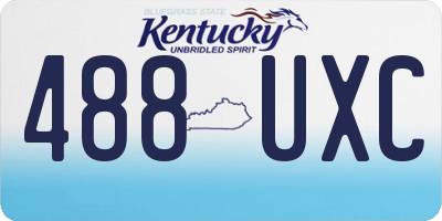 KY license plate 488UXC