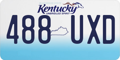 KY license plate 488UXD
