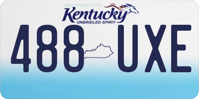 KY license plate 488UXE