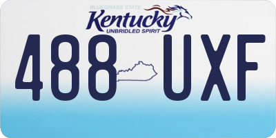 KY license plate 488UXF