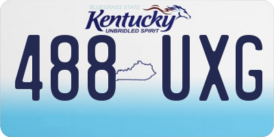 KY license plate 488UXG