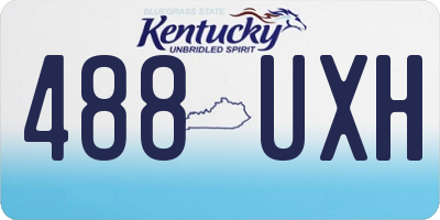KY license plate 488UXH