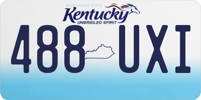 KY license plate 488UXI