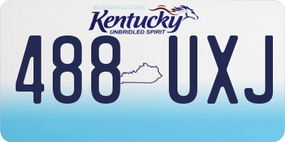 KY license plate 488UXJ