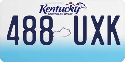 KY license plate 488UXK