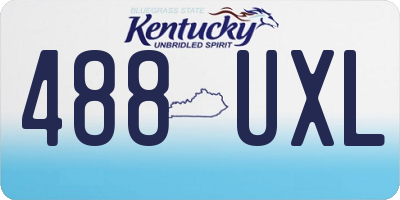 KY license plate 488UXL