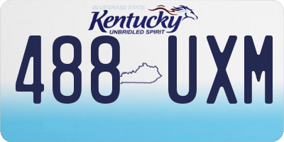 KY license plate 488UXM