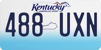 KY license plate 488UXN
