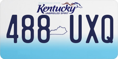 KY license plate 488UXQ