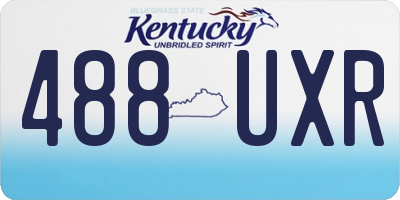 KY license plate 488UXR