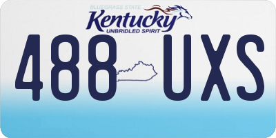 KY license plate 488UXS