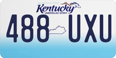 KY license plate 488UXU