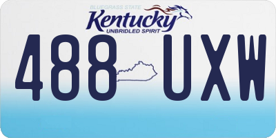 KY license plate 488UXW