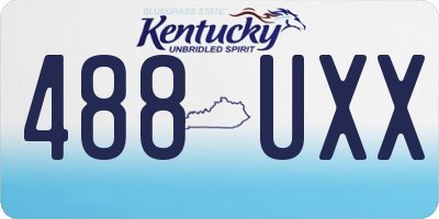 KY license plate 488UXX