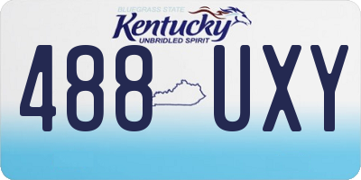 KY license plate 488UXY