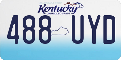 KY license plate 488UYD