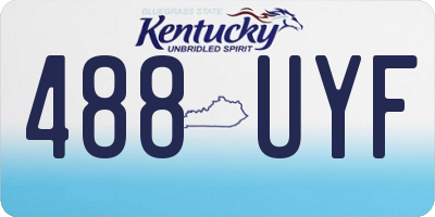 KY license plate 488UYF