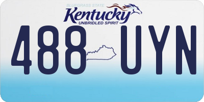KY license plate 488UYN