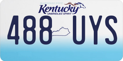 KY license plate 488UYS