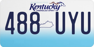 KY license plate 488UYU