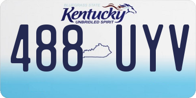 KY license plate 488UYV
