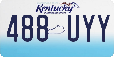 KY license plate 488UYY
