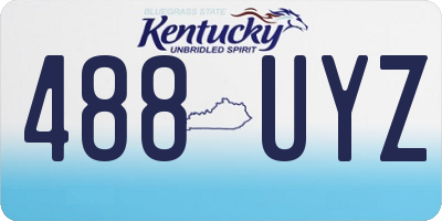 KY license plate 488UYZ