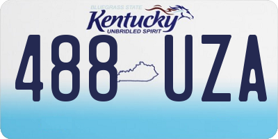 KY license plate 488UZA