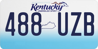 KY license plate 488UZB