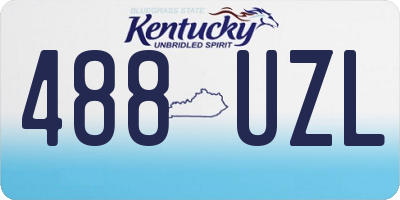 KY license plate 488UZL