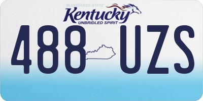 KY license plate 488UZS