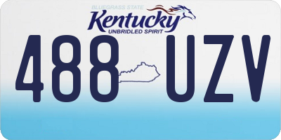 KY license plate 488UZV