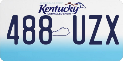 KY license plate 488UZX