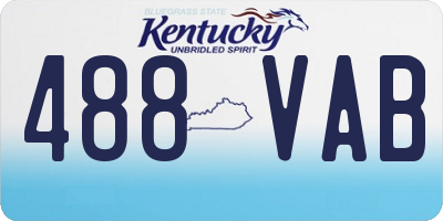 KY license plate 488VAB