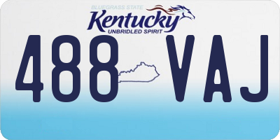 KY license plate 488VAJ