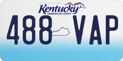 KY license plate 488VAP