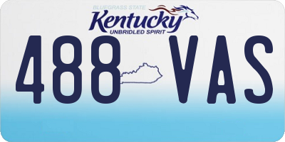 KY license plate 488VAS