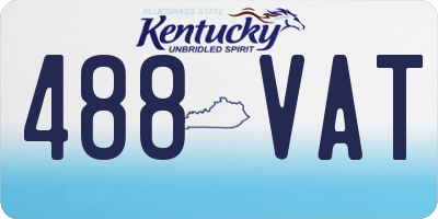 KY license plate 488VAT