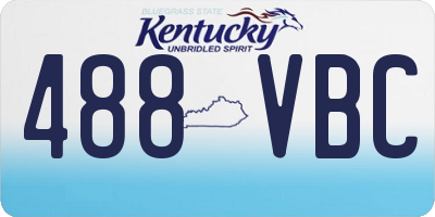 KY license plate 488VBC