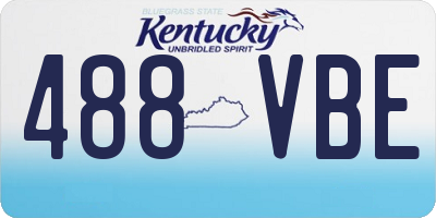 KY license plate 488VBE