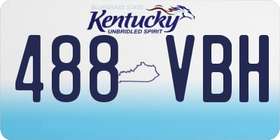 KY license plate 488VBH