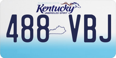 KY license plate 488VBJ