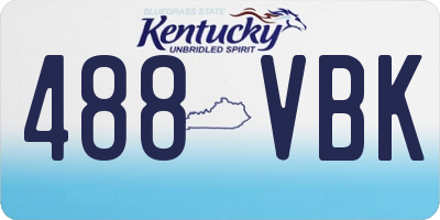 KY license plate 488VBK