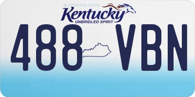 KY license plate 488VBN
