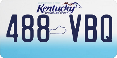 KY license plate 488VBQ