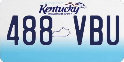 KY license plate 488VBU